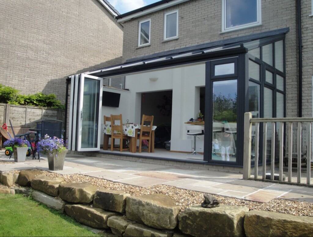 Lean-To Conservatory With Bi-Folds Or Swing & Slides